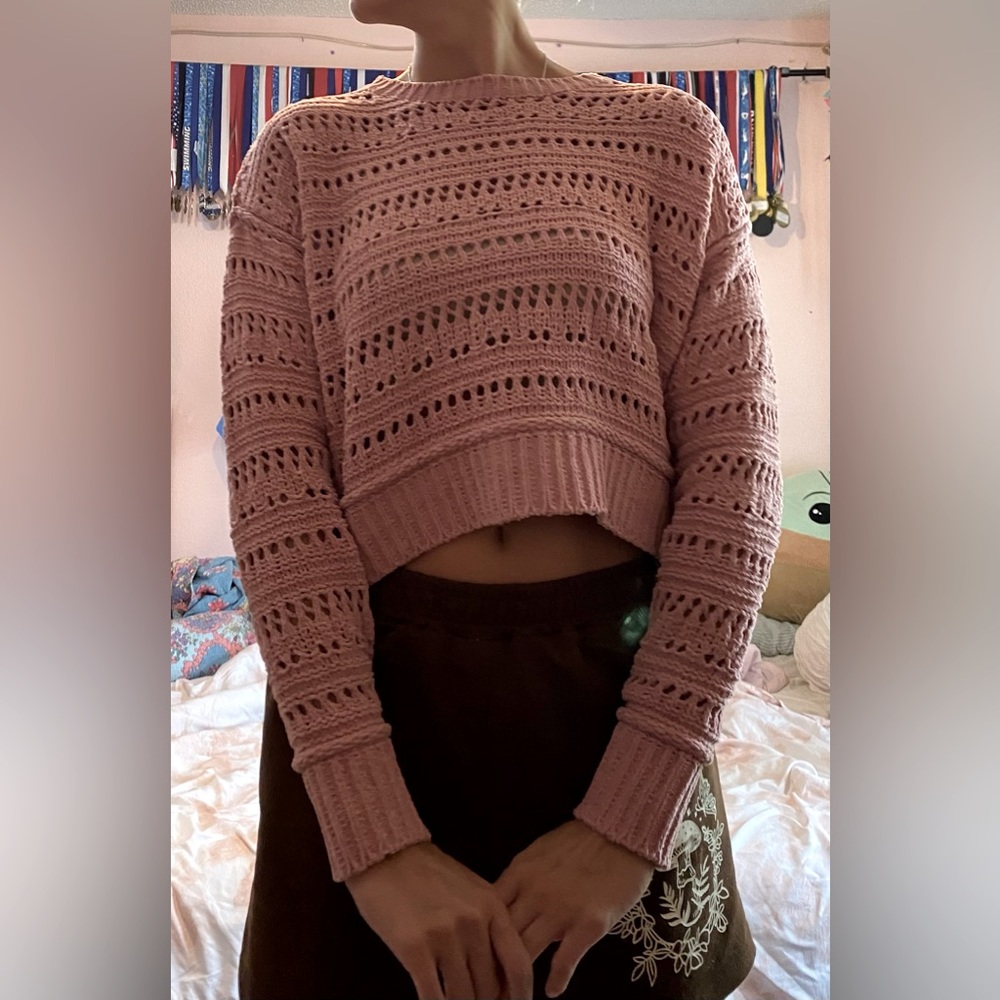 Cropped Knit Sweater